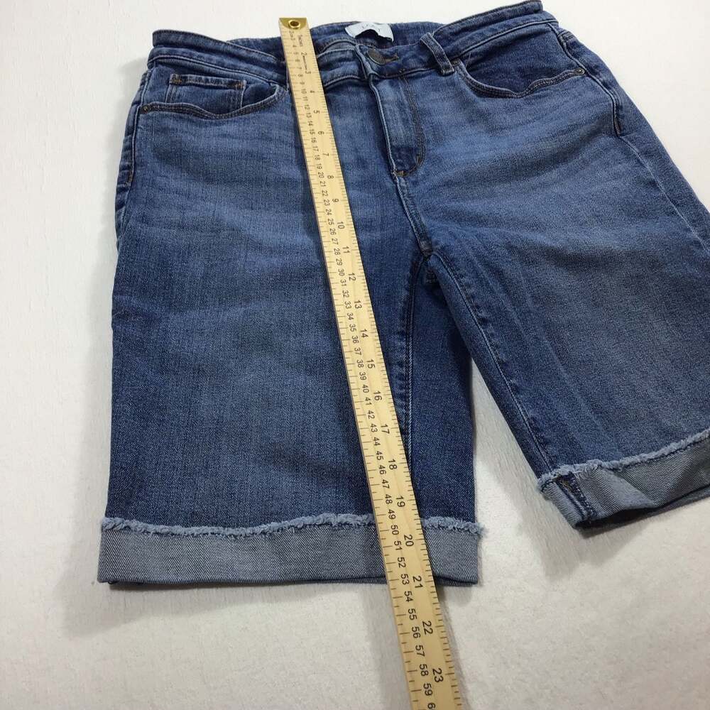 Loft Curvy Bermuda Denim Shorts Women Size 4 Summer Chic Retro - Picture 3 of 11
